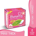 Butterfly Breathables Maxi Thick Cottony Soft Sanitary Pad Extra Long 8 pcs