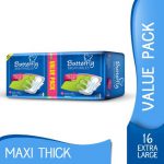 Butterfly Breathables Maxi Thick Sanitary Pads Extra Large Value Pack 16 pcs