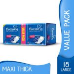 Butterfly Breathables Maxi Thick Sanitary Pads Large Value Pack 18 pcs