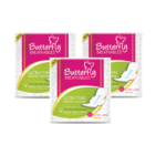 Butterfly Breathables Ultra Thin Cotton Top Sheet Sanitary Pads – Super Trio Bundle
